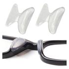 01 Pares Plaqueta Adesiva Silicone Nariz Óculos peça macia apoio nasal ponte armação armaçao oculos cola 3m colar masculina feminina