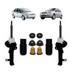 02 Amortecedor Nakata Dianteiro + Kit Batente Ford Fiesta Sedan 2003 A 2014