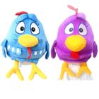 02 Brinquedos Pelucia Galinha Pintadinha Azul e Lilas 28cm Antialergico Bordado - Pelúcia