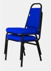 02 Cadeiras Empilhável para Hotelaria Linha Hotel Jersey Azul