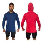 02 Camisa Segunda Pele Masculina UV 50+ com Capuz Térmica para Trabalhadores ao Sol e Academia - TRASPADINI UV