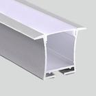 02 Estruturas Perfil de Aluminio Embutir Branco 1 Metro Slim 36x23.5mm Moderno Led Para Sala de Esta