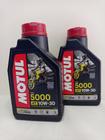 02 litros óleo MOTUL 5000 4T 10w/30 semi sintético HC TECH