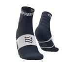 02 pares de Meias de Compressão para Treino - 2 Pack - Branca e Azul - COMPRESSPORT