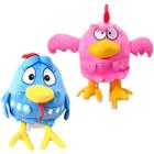 02 Pelúcias Galinha Pintadinha Azul e Rosa 28cm