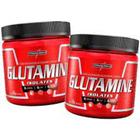 02x Suplemento em pó Integralmédica Glutamine Isolates glutamina em pote de 300g