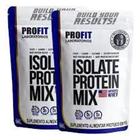 02x Suplemento em pó ProFit Laboratórios Isolate Protein Mix proteínas 900g creme de avelã