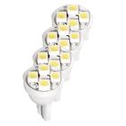 04 Lâmpada Esmagada Grande 12v 4 Leds Branco Hi Sinalização