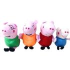 04 Pelúcias Peppa Pig George Papai Pig Mamãe Pig 28cm