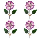 04 un. Suporte Cabideiro Rústico de Parede em Ferro com Flor (TN2299CF1.6) com 1 ou 2 Ganchos