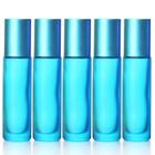 05 Frascos 10 Ml Roll-On Fosco Cor Azul Claro