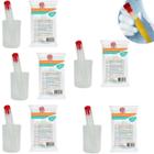 05 Kit Coletor De Urina Xixi Para Exames Medic Frasco E Tubo