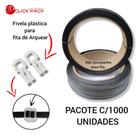 1.000 Fivela transparente para fita de arquear - Click Pack Embalagens