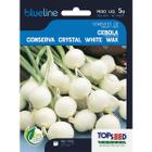 1.100 Sementes de Cebola Crystal White Wax Blue Line 5g Hortaliças Tempero Cozinha