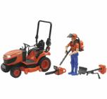 1/18 Kubota BX2670 Lawn Tractor com Figura & Acessórios por Novo Ray SS-33453