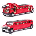 1:32 liga hummer limusine modelo de carro de metal (vermelho)