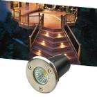 1 Balizador Spot Led Cob 3W Bivolt IP66 De Embutir Em Piso Chão Gramado Jardim Com Luz Branco Quente Ou Branco Frio