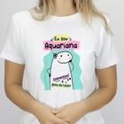 1 Camiseta Bonequinho Flork Meme Horóscopo Aquariana Signo Aquário Sugestão Presente Amiga Namorados Aniversário Camisa Divertida