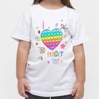 1 Camiseta Infantil Personalizada vários Pop it blusa Fidged Toys