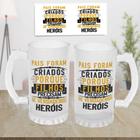 1 Caneca Chopp Dia Dos Pais, Vidro Jateado 475 ML