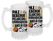 1 Caneca Chopp Dia Dos Pais, Vidro Jateado 475 ML