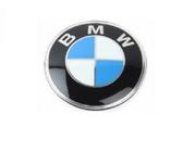 1 Emblema Adesivo Logo Bmw Aluminio Volante 45Mm Duplaface