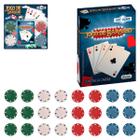 1 Jogo de Baralho em Papel Com 24 Fichas Poker Truco Premium