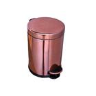 1-Lixeira Inox Rosê Gold Cozinha Banheiro 5 Litros Dualii