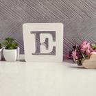 1 Luminária LED Mesa Letras Decorativa MDF Branco 14cm