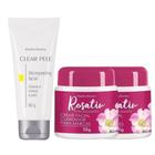 1 Micropeeling Facial Clear Pele + 2 Creme Facial Clareador De Marcas Rosa Mosqueta Rosativ