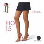 1 Par Meia Calça Fio 15 Básica Lycra Fina Elastano Conforto Selene 9765