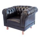 1 poltrona chesterfield capitone duque assento individual courano café / barbearia - escritório - sala de estar