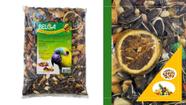 1 Ração Mistura para Papagaio Arara Cacatua Frutas Castanhas Girassol 500g