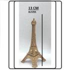 1 torre eiffel com 13 cm de altura dourada - miniatura p/ decoração