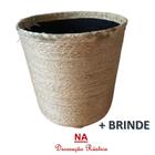 1 vaso para plantas feito de sisal na cor natural 26 cm x 25 cm lindo