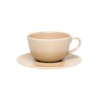 1 Xícara De Chá 200ml Com Pires Unni Merengue Oxford Capuccino Café Expresso Efeito Acetinado - Oxford Porcelanas S/A