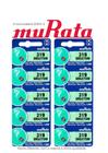 10 Baterias Murata 319 SR527SW 1.55V Célula de Botão de Relógio de Óxido de Prata - Sony Murata