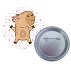 10 bottons broches capivara 4,5cm