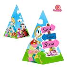 10 Caixas Cone Alice Desenho com Aplique 3D - Qfestança