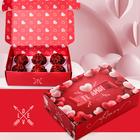 10 Caixas Te amo para 6 doces Vermelho