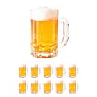 10 caneca de chopp cerveja bebida vidro resistente 400ml - Rio Tijucas