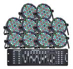 10 Canhão Refletor Led Par 64 Rgbw 36 Leds Dmx Slim Strobo - Showtec