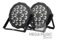 10 Canhão Refletor Par 18 Leds 12w Rgbw Dmx Quadrileds + Mesa Dmx + Cabos - SHOWTECH