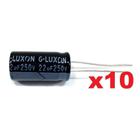 10 Capacitor Eletrolítico Para Driver 22uF X 250V