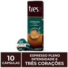 10 Cápsulas Três Corações, Café Pleno (Intensidade 6)