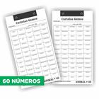 10 Cartelas da sorte c/ 60 NUMEROS