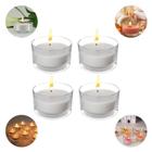 10 Castiçal De Vidro Redondo 25ml Decoração Pote Porta Velas