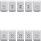 10 Conjunto Interruptor Simples 6A + 2 Tomada 20A 250V Aria