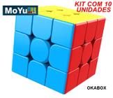 10 Cubos Mágico 3x3x3 Moyu Meilong Stickerless