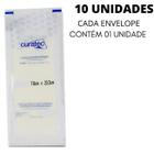 10 Curativo Compressa Petrolatum Para Pele Ferida Alta Absorção Ráida Cicatrização 7,6cm x 20,3 - Curatec